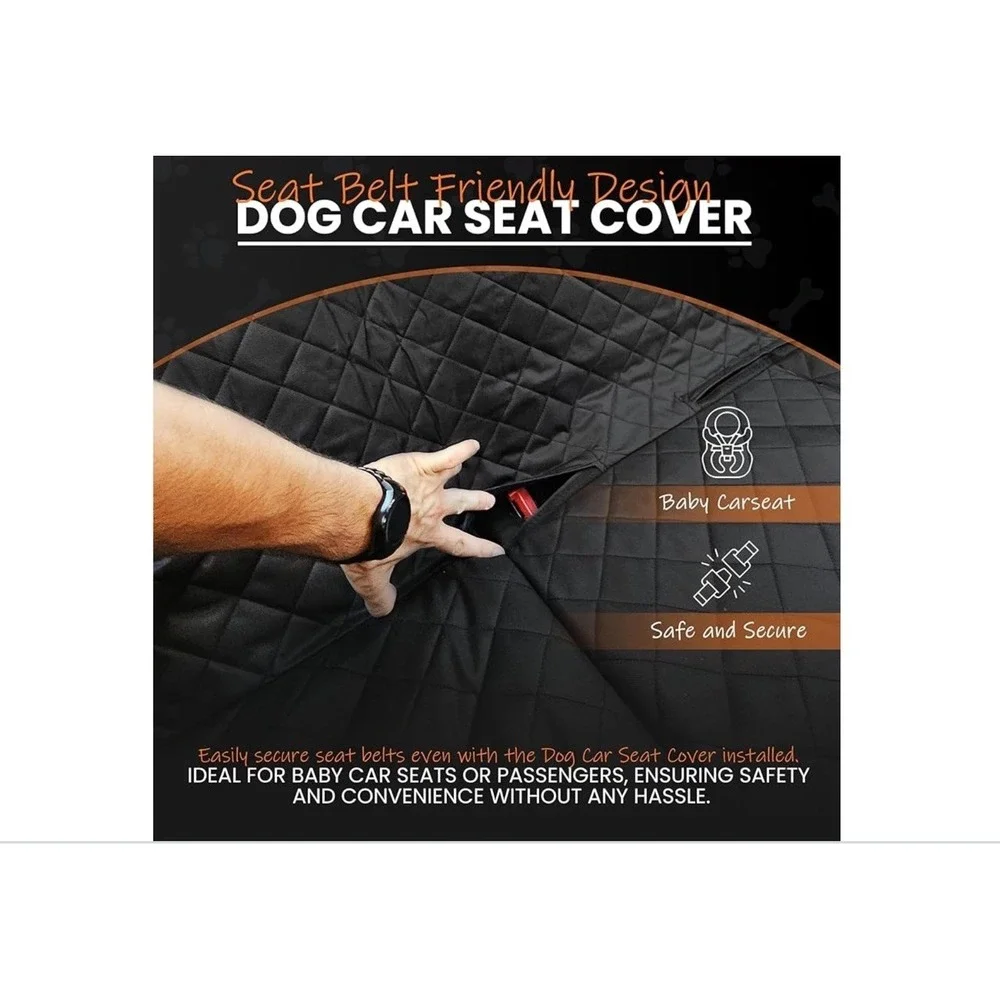 XWIDE Journey Joy Hard Bottom Dog Car Seat Cover Backseat Extender Waterproof